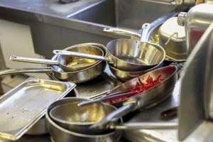 greasy commercial kitchen sinks